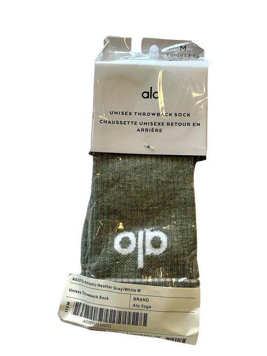 ALO Yoga Other - ALO Yoga Athletic Heather Grey & White Unisex Throwback Sock